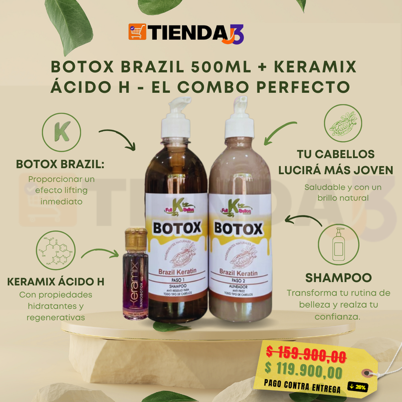 ✨ SHAMPOO REPARADOR + ALISADOR ANTI-FRIZZ 500ml+ ¡TRANSFORMA TU CABELLO HOY MISMO! 💁‍♀️